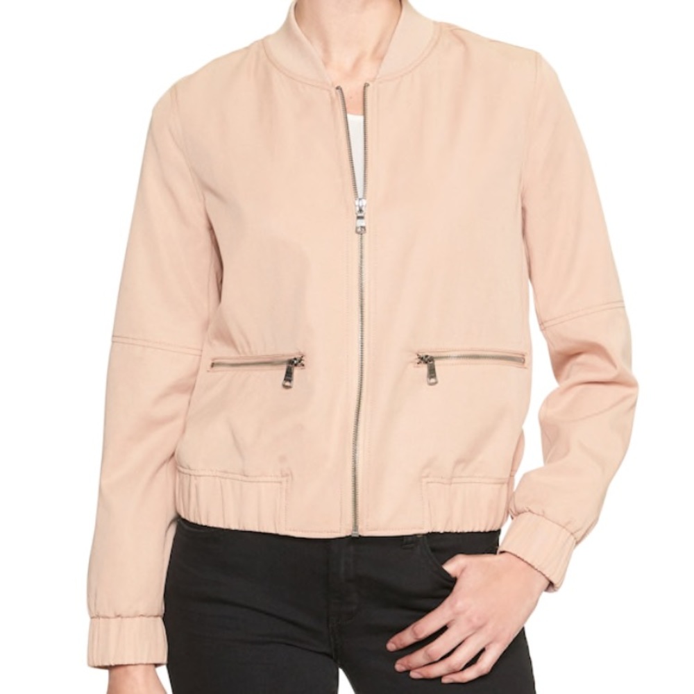 Banana republic tencel bomber jacket XS